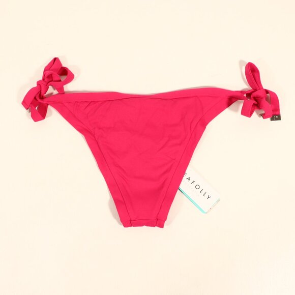 NWT Seafolly X Revolve Brazilian Tie Side in Persian Pink - Picture 4 of 13